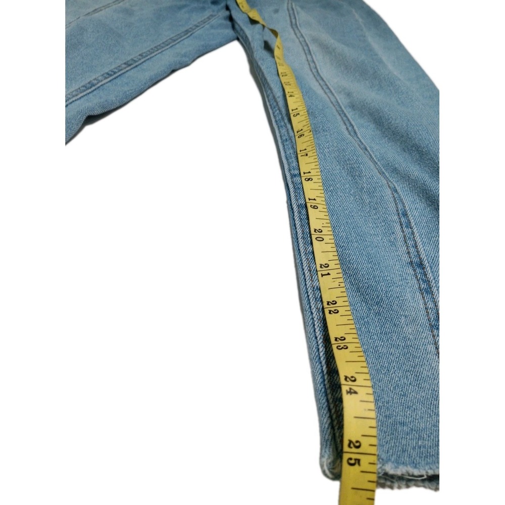 SONG Mom Jeans High Rise7/28 Light Wash Blue / Stretchy Excellent - Picture 12 of 16